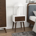 Hayes White Solid Wood Night Stand | MidinMod | Houston TX | Best Furniture stores in Houston