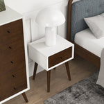 Hayes White Solid Wood Night Stand | MidinMod | Houston TX | Best Furniture stores in Houston