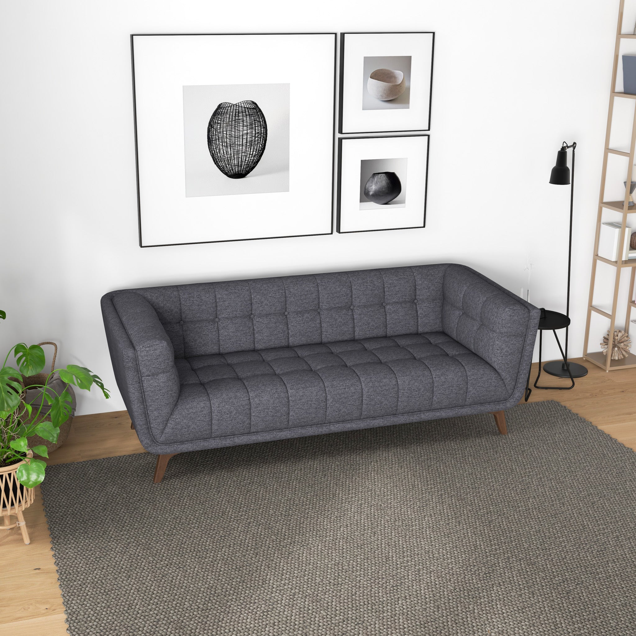 Kano Large Seaside Gray Fabric Sofa - MidinMod