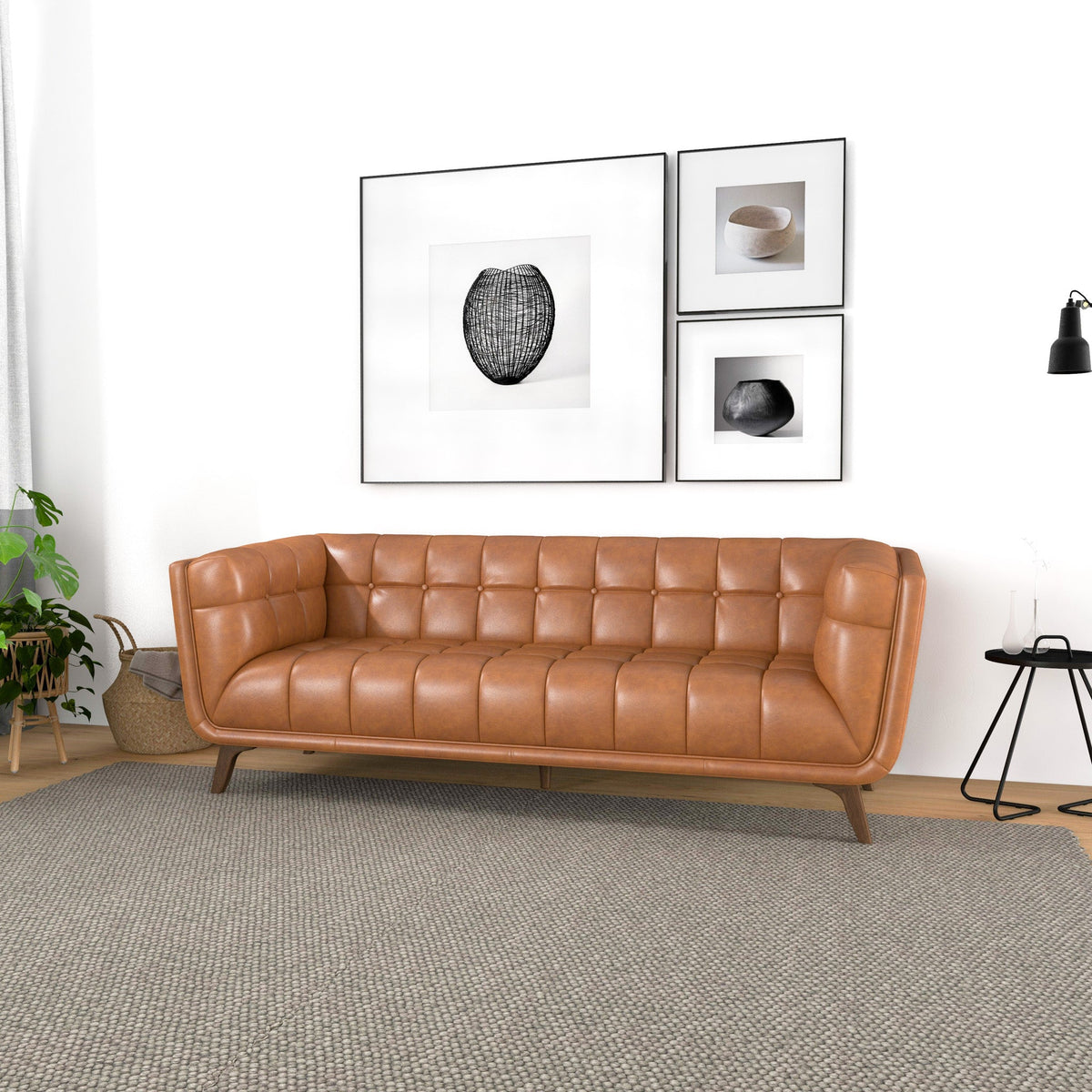 Kano Leather Sofa (86" - Cognac)