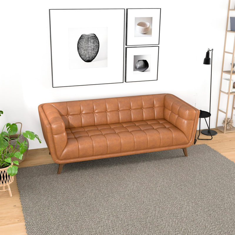 Kano Leather Sofa (86" - Cognac)