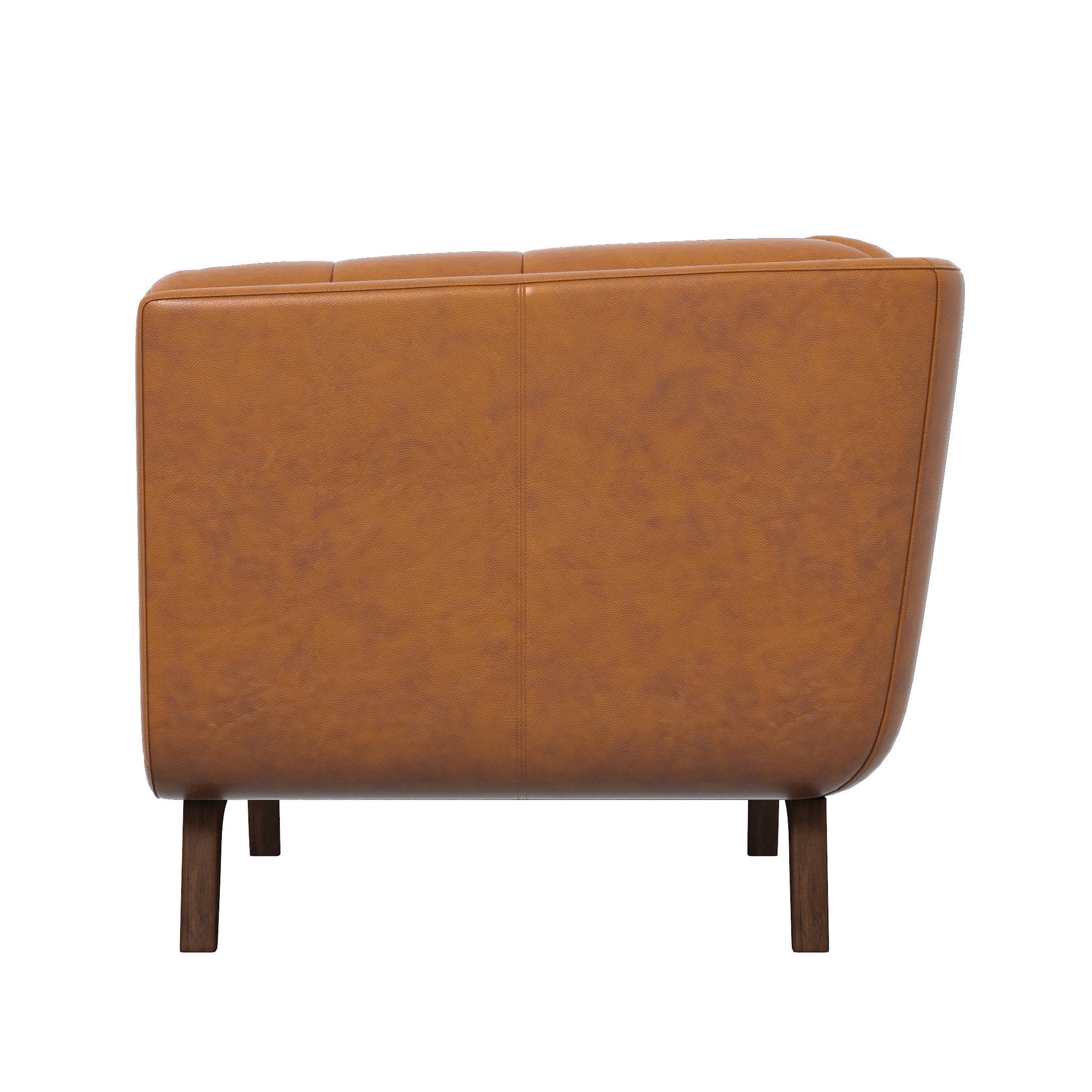 Kano Cognac Genuine Leather Lounge Chair - MidinMod