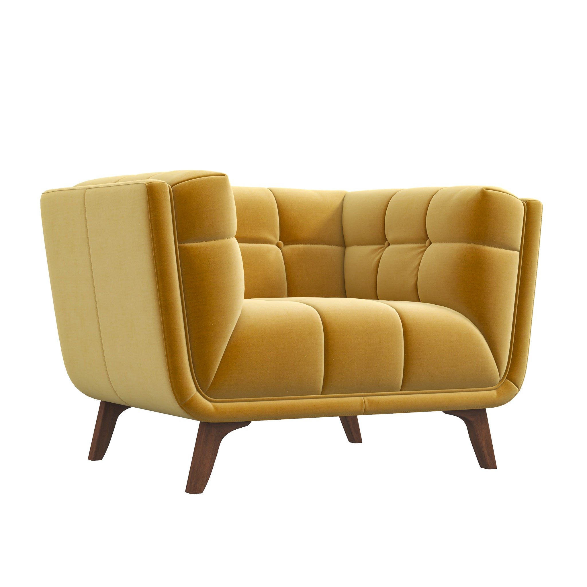 Kano Gold Velvet Lounge Chair - MidinMod