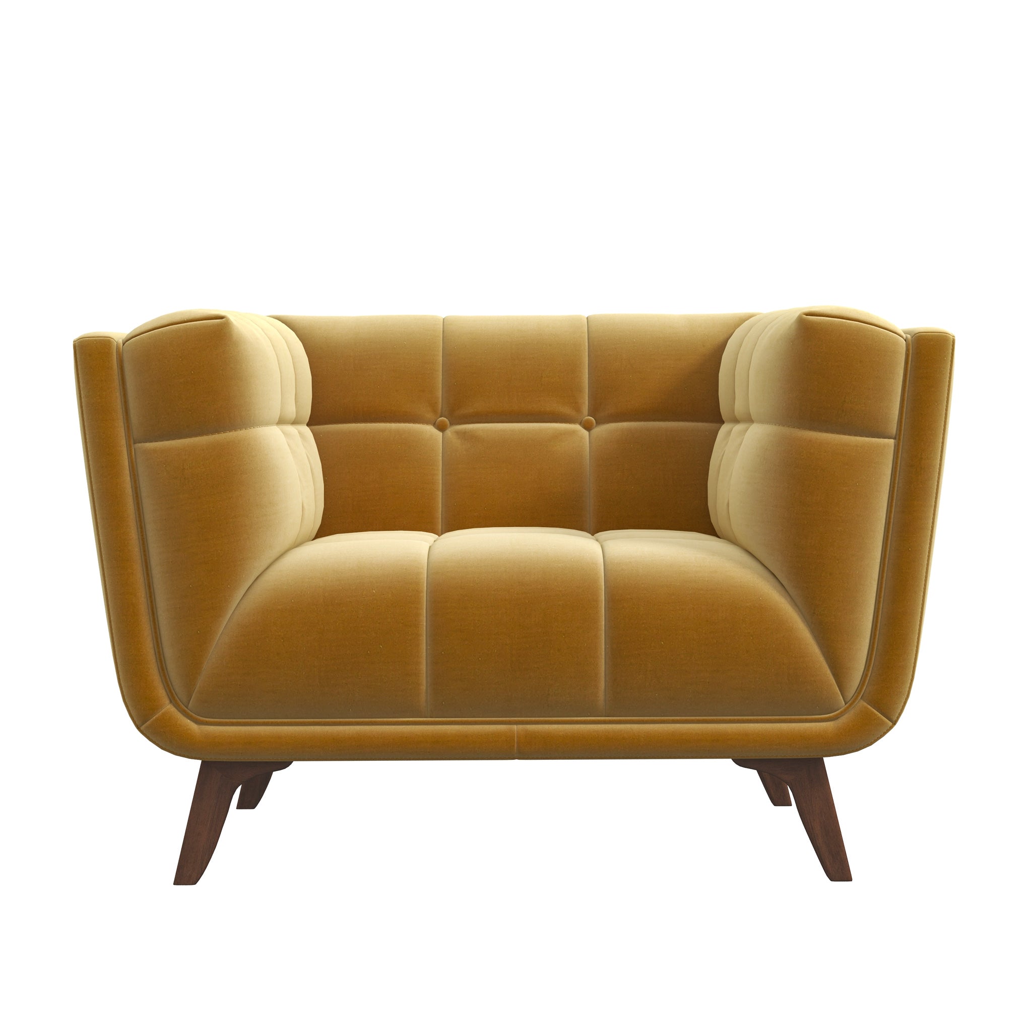 Kano Gold Velvet Lounge Chair - MidinMod