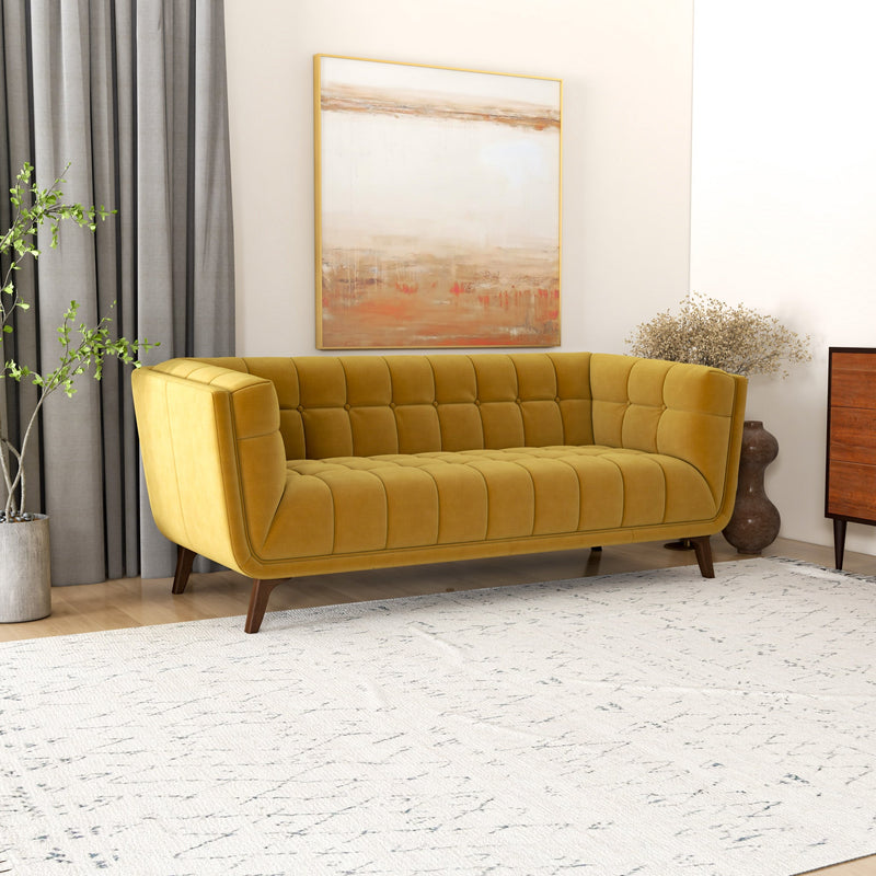 Kano Sofa 78"- Gold Velvet  | Mid in Mod | Houston TX | Best Furniture stores in Houston