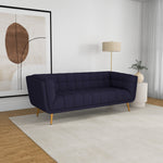 Kano Sofa Large-Dark Blue Boucle Metal Feet | MidinMod | TX | Best Furniture stores in Houston