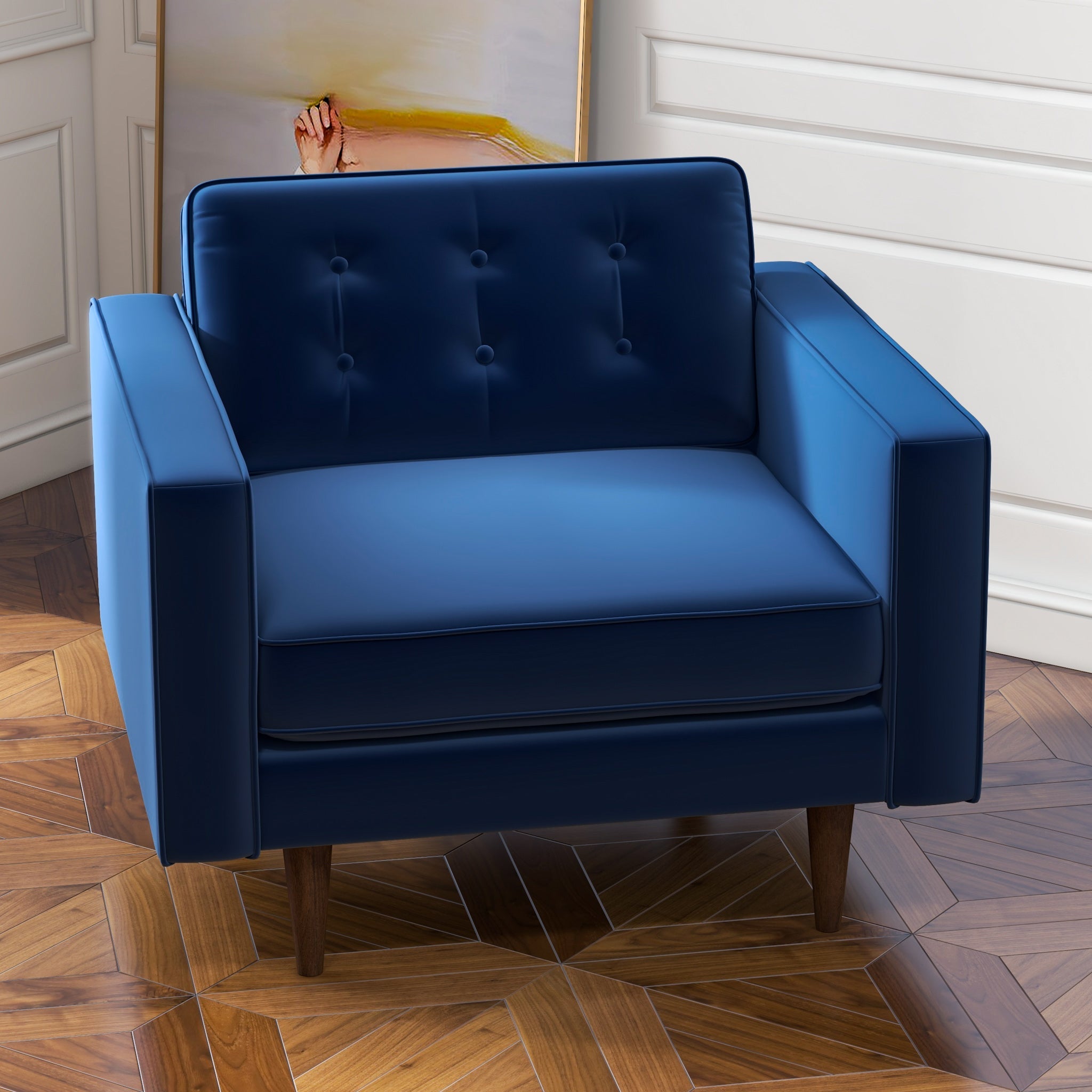 Navy blue lounge chair new arrivals