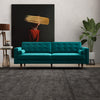 Kirby Sofa - Teal Velvet  | MidinMod | Houston TX | Best Furniture stores in Houston