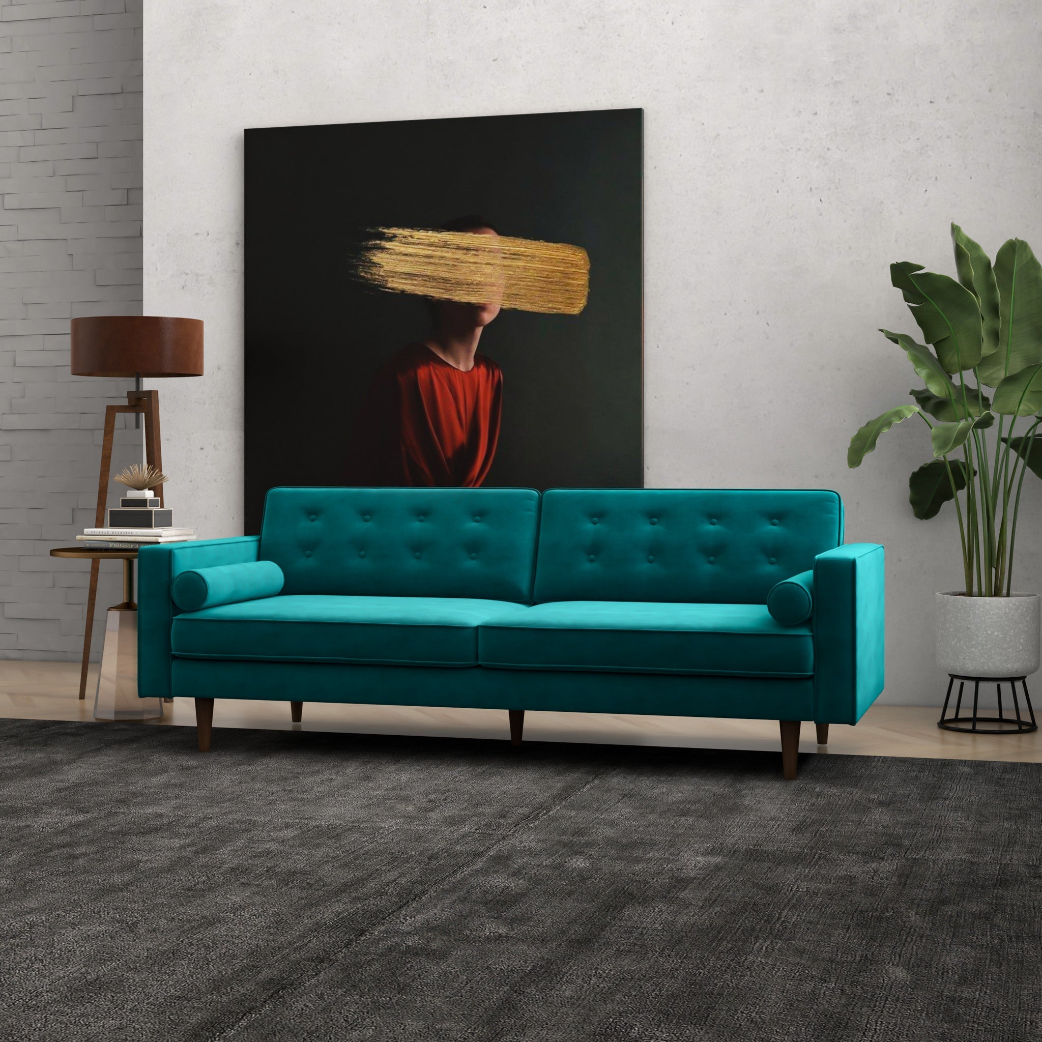 Teal couch discount