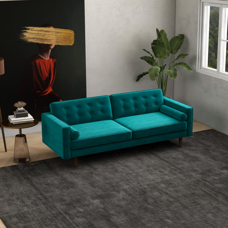 Kirby Sofa - Teal Velvet  | MidinMod | Houston TX | Best Furniture stores in Houston