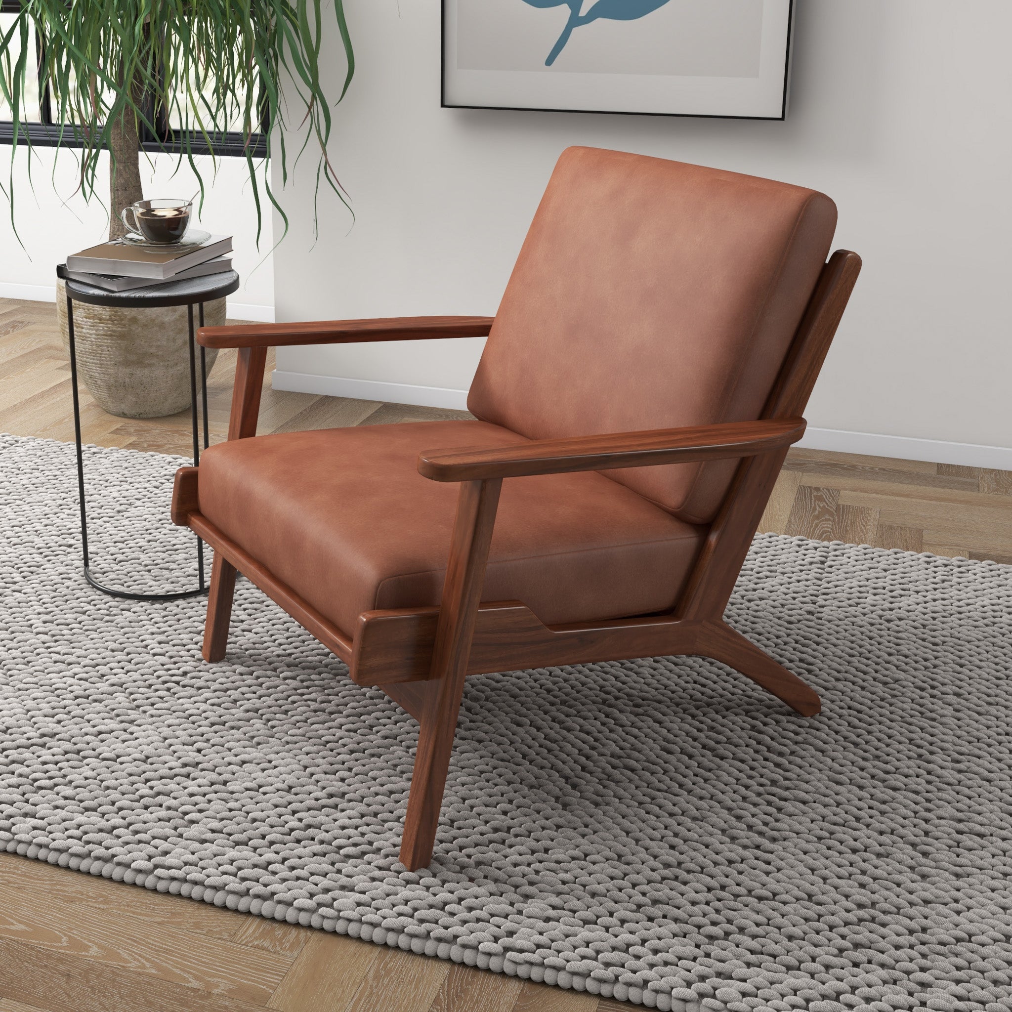 Kyle Lounge Chair Dark Tan Mid in Mod Houston TX MidinMod