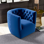 Lotte Swivel Chair - Blue Velvet | MidinMod | Houston TX | Best Furniture stores in Houston