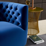 Lotte Swivel Chair - Blue Velvet | MidinMod | Houston TX | Best Furniture stores in Houston