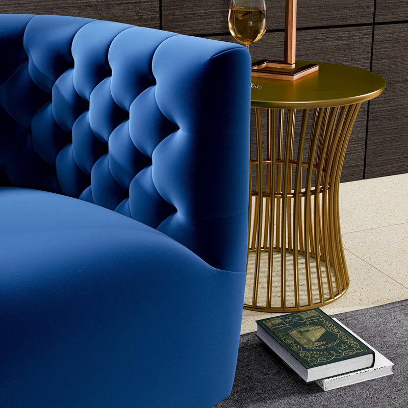 Lotte Swivel Chair - Blue Velvet | MidinMod | Houston TX | Best Furniture stores in Houston