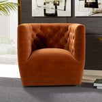 Lotte Swivel Chair - Burnt Orange Velvet | MidinMod | TX | Best Furniture stores in Houston
