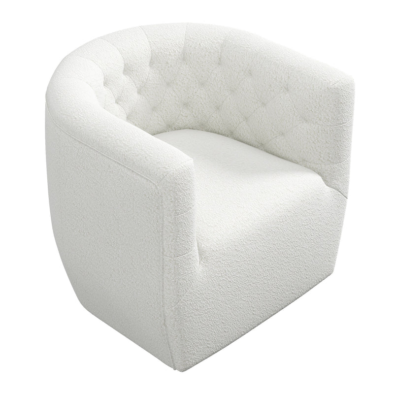 Lotte Cream Boucle Swivel Chair  | MidinMod | Houston TX | Best Furniture stores in Houston
