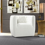 Lotte Cream Boucle Swivel Chair  | MidinMod | Houston TX | Best Furniture stores in Houston