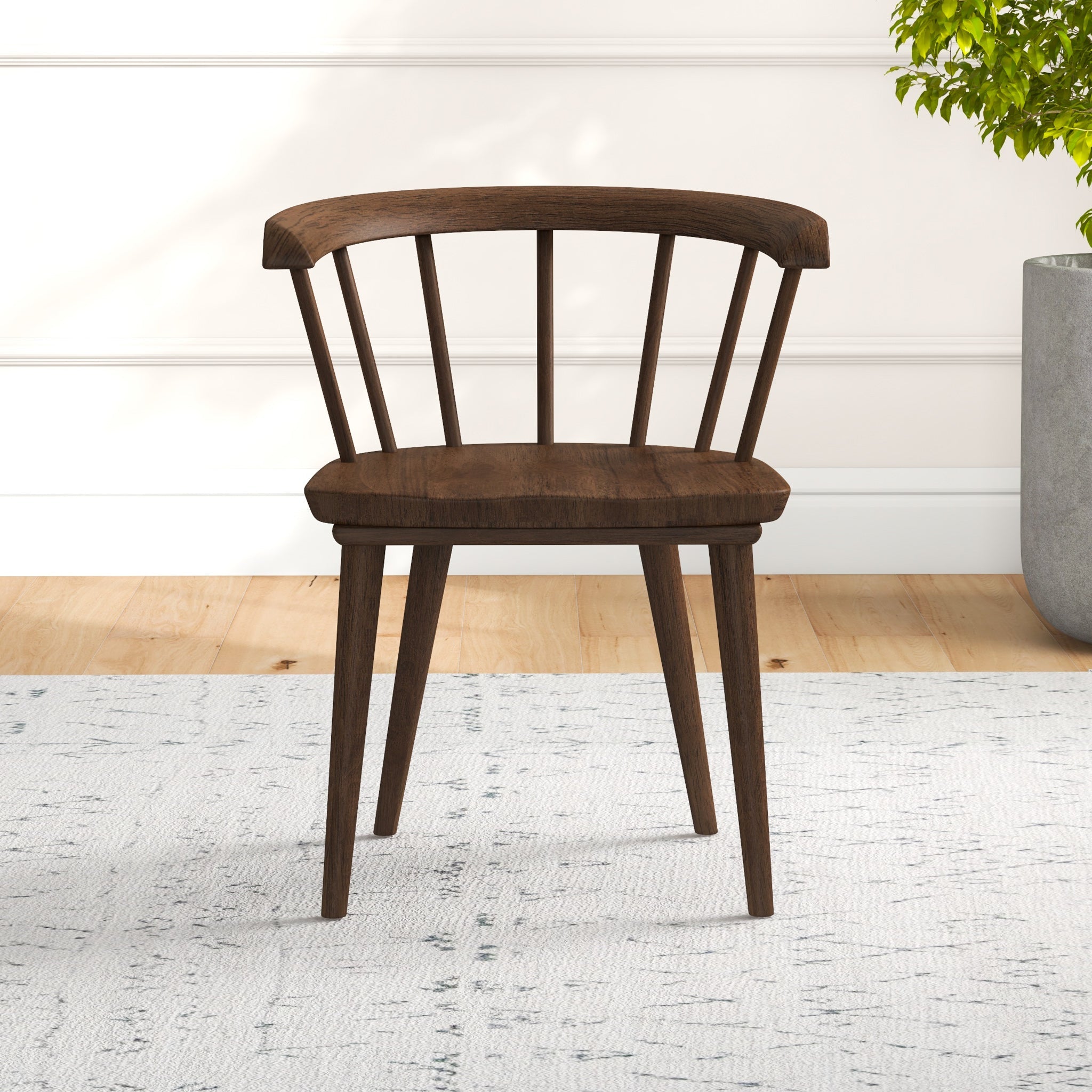 Single wooden best sale dining chair