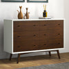 Noak White Walnut Dresser - 6 Drawer | MidinMod | Houston TX | Best Furniture stores in Houston