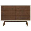 Noak White Walnut Dresser - 6 Drawer | MidinMod | Houston TX | Best Furniture stores in Houston