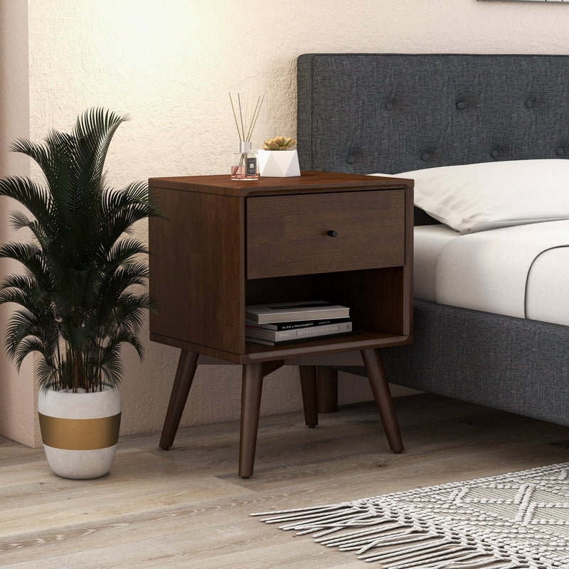 Noak Single Drawer Mid Century Modern Night Stand | MidinMod | TX | Best Furniture stores in Houston