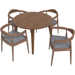 Palmer Dining set - 4 Freya Grey Dining Chairs Walnut | MidinMod | TX | Best Furniture stores in Houston
