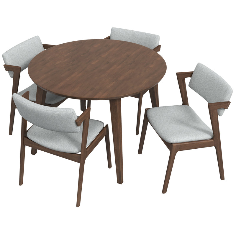 Palmer Dining set - 4 Ricco Dining Chairs Walnut Top | MidinMod | TX | Best Furniture stores in Houston
