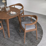 Palmer Dining set - 4 Freya Grey Dining Chairs Walnut | MidinMod | TX | Best Furniture stores in Houston