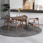 Palmer Dining set - 4 Freya Grey Dining Chairs Walnut | MidinMod | TX | Best Furniture stores in Houston