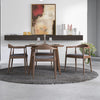 Palmer Dining set - 4 Freya Grey Dining Chairs Walnut | MidinMod | TX | Best Furniture stores in Houston