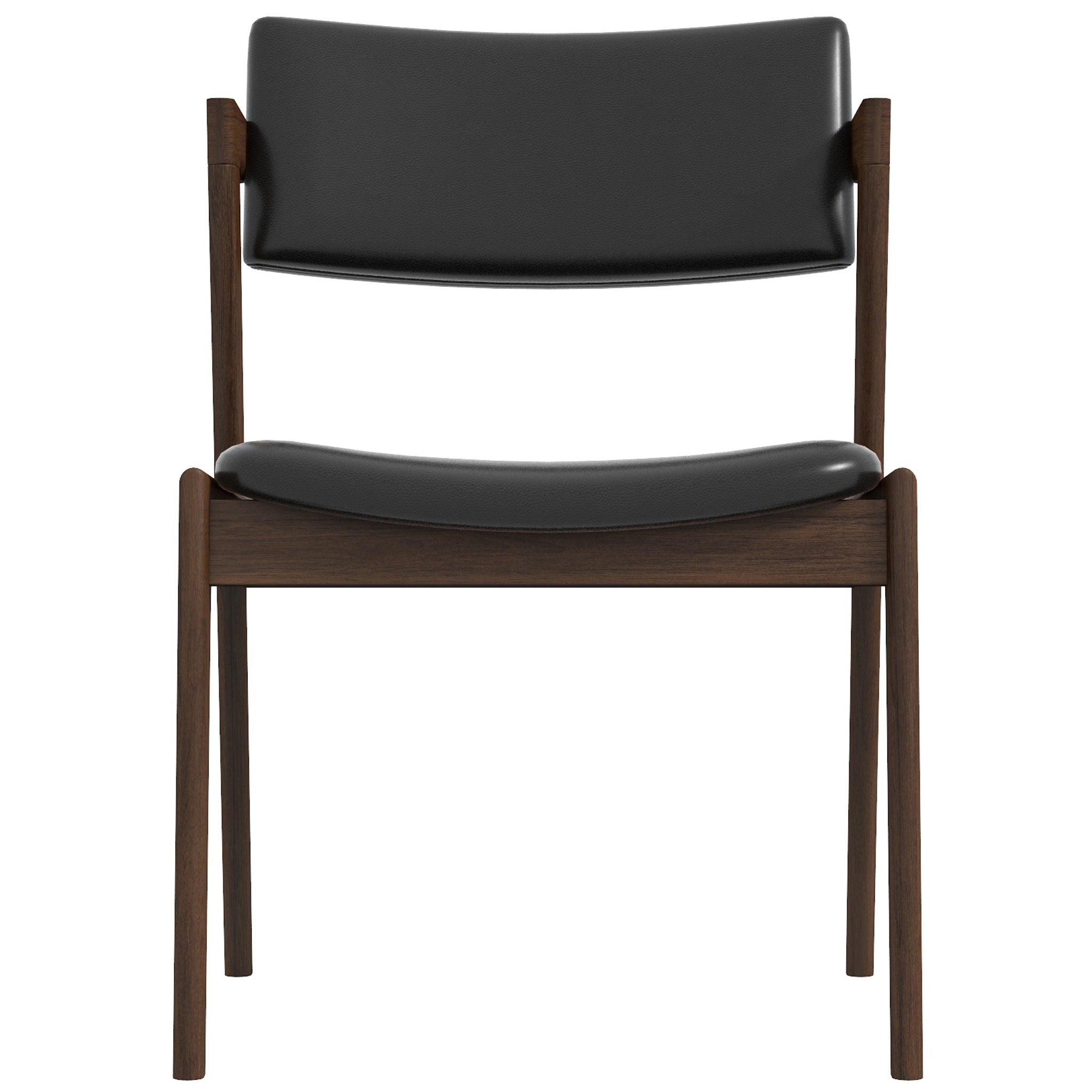 Ricco Dining Chair Black Leather Set of 2 - MidinMod