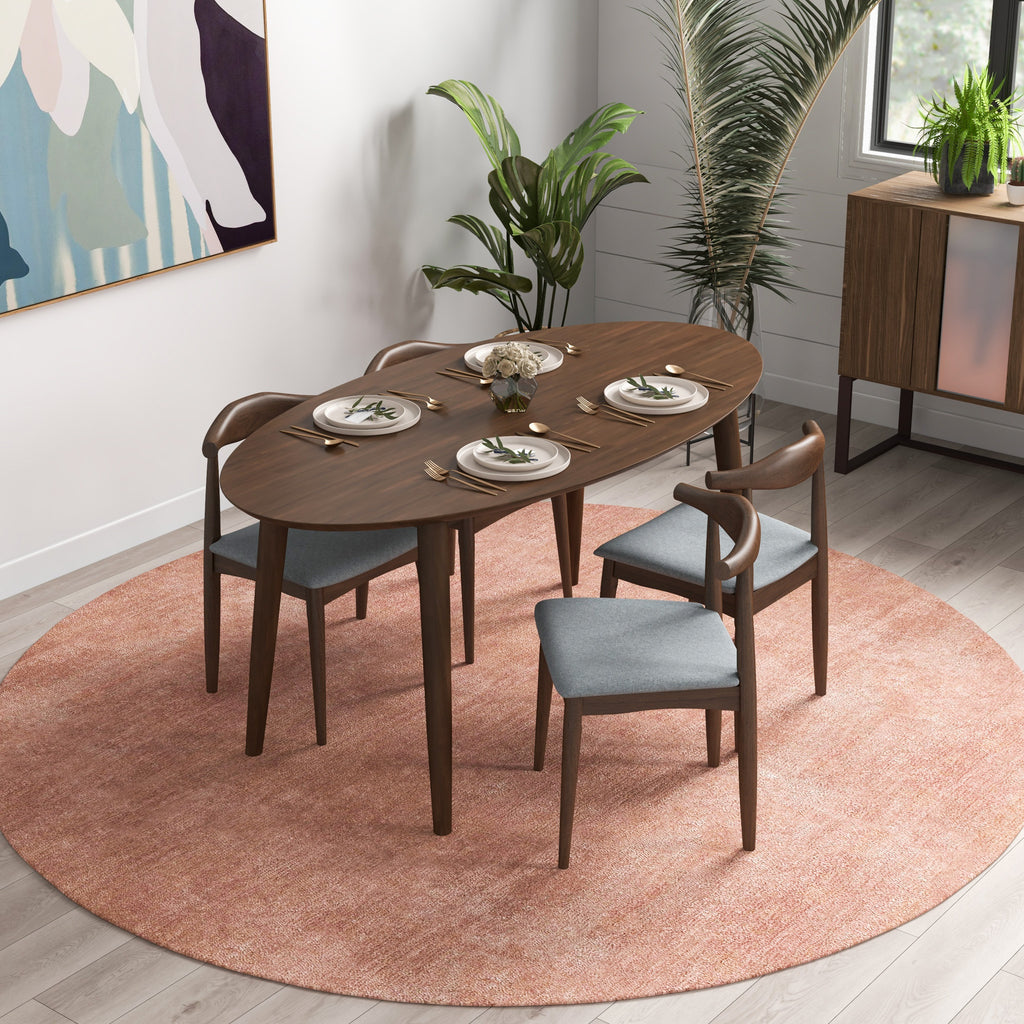 Rixos Dining set with 4 Juliet Dining Chairs (Fabric) | Mid in Mod | Houston TX | Best Furniture stores in Houston