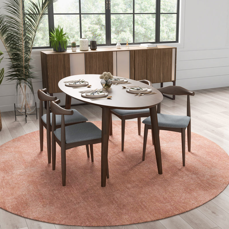 Rixos Dining set with 4 Juliet Dining Chairs (Fabric) | Mid in Mod | Houston TX | Best Furniture stores in Houston