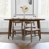 Rixos Walnut Oval Dining Set - 4 Winston Beige Chairs | MidinMod | TX | Best Furniture stores in Houston