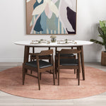 Rixos White Top Dining Set - 4 Zola Black PU Chairs | MidinMod | TX | Best Furniture stores in Houston