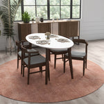 Rixos White Top Dining Set - 4 Zola Grey Chairs  | MidinMod | TX | Best Furniture stores in Houston
