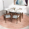 Rixos White Top Dining Set - 4 Zola Grey Chairs  | MidinMod | TX | Best Furniture stores in Houston