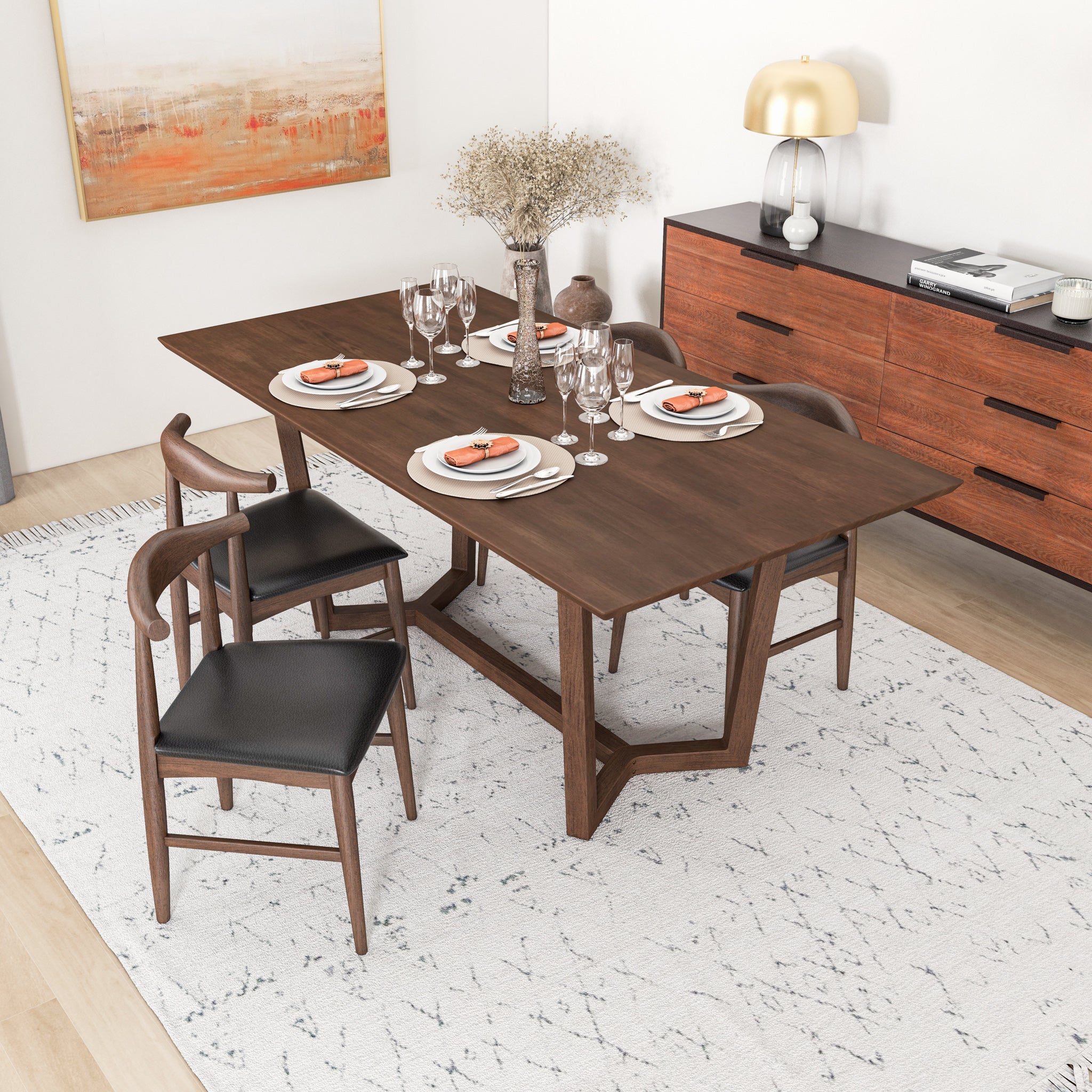 Mid century modern online dining set