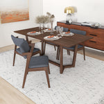 Rolda Dining Set - 4 Ricco Dark Gray Fabric Chairs  | MidinMod | TX | Best Furniture stores in Houston