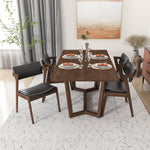 Dining Set Rolda Dining Table - 4 Ricco Black Fabric Chairs | Best Furniture stores in Houston