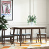 Adira Small White Top Dining Set - 4 Winston Grey Chairs | MidinMod |  TX | Best Furniture stores in Houston