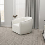 Spring Cream Boucle Swivel Chair  | MidinMod | Houston TX | Best Furniture stores in Houston