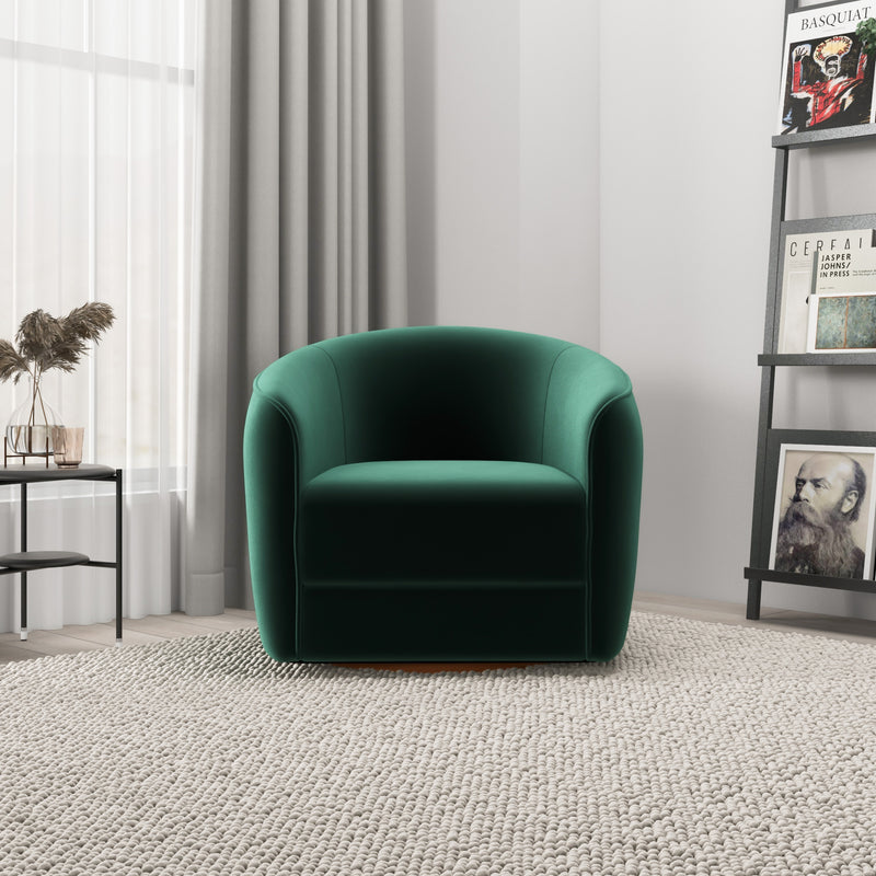 Spring Dark Green Velvet Swivel Chair  | MidinMod | Houston TX | Best Furniture stores in Houston
