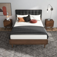 Taylor Queen Bed (Queen Size - Dark Grey) | Mid in Mod | Houston TX | Best Furniture stores in Houston