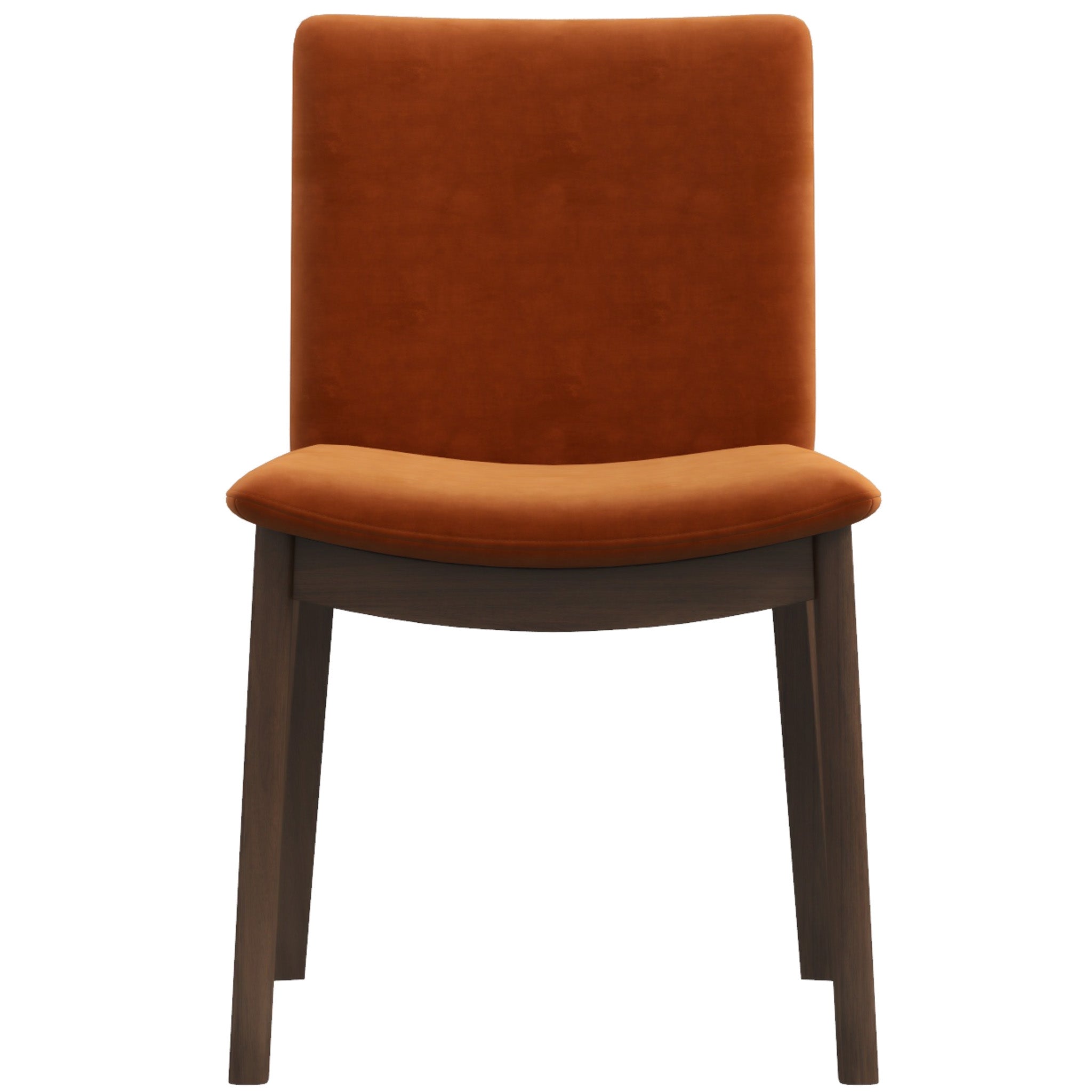 Virginia Dining Chair Burnt Orange Velvet Set of 2 - MidinMod