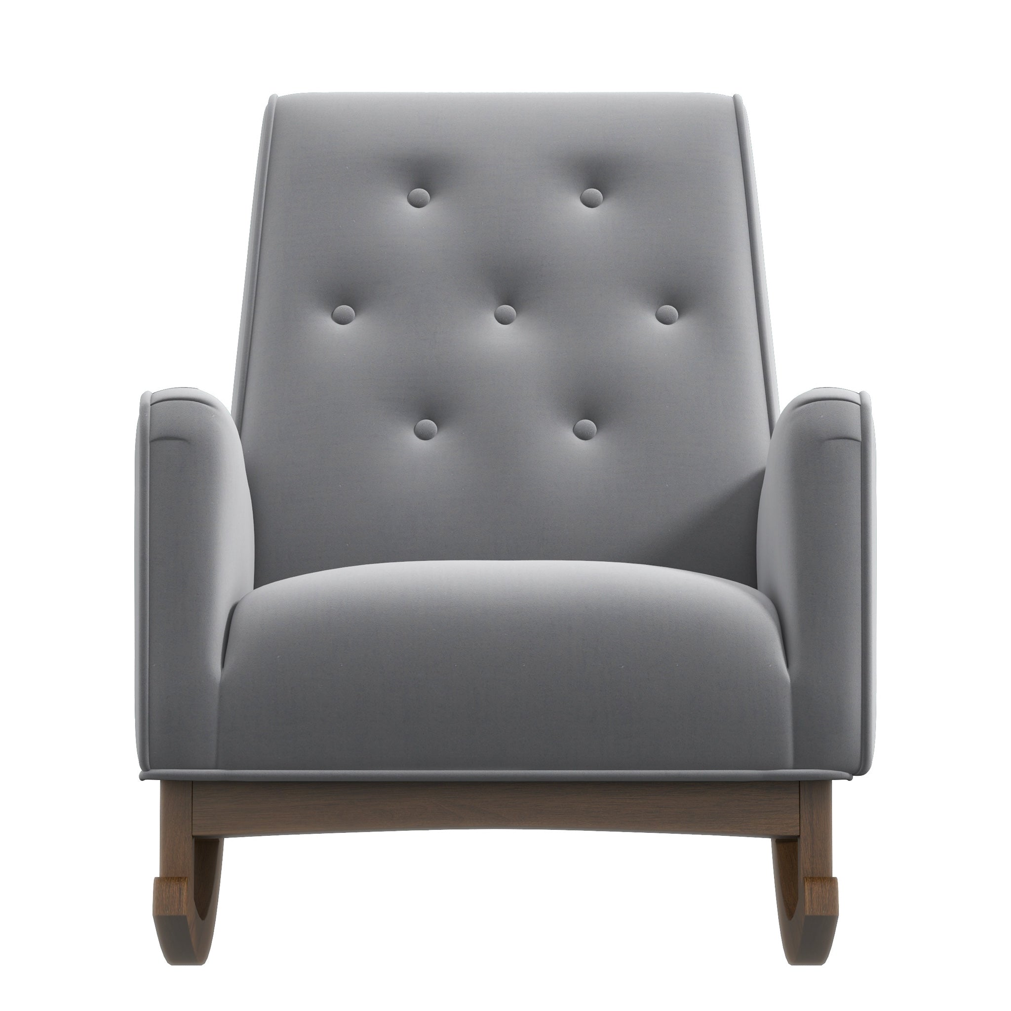 Windsor Grey Microfiber Rocking Chair - MidinMod