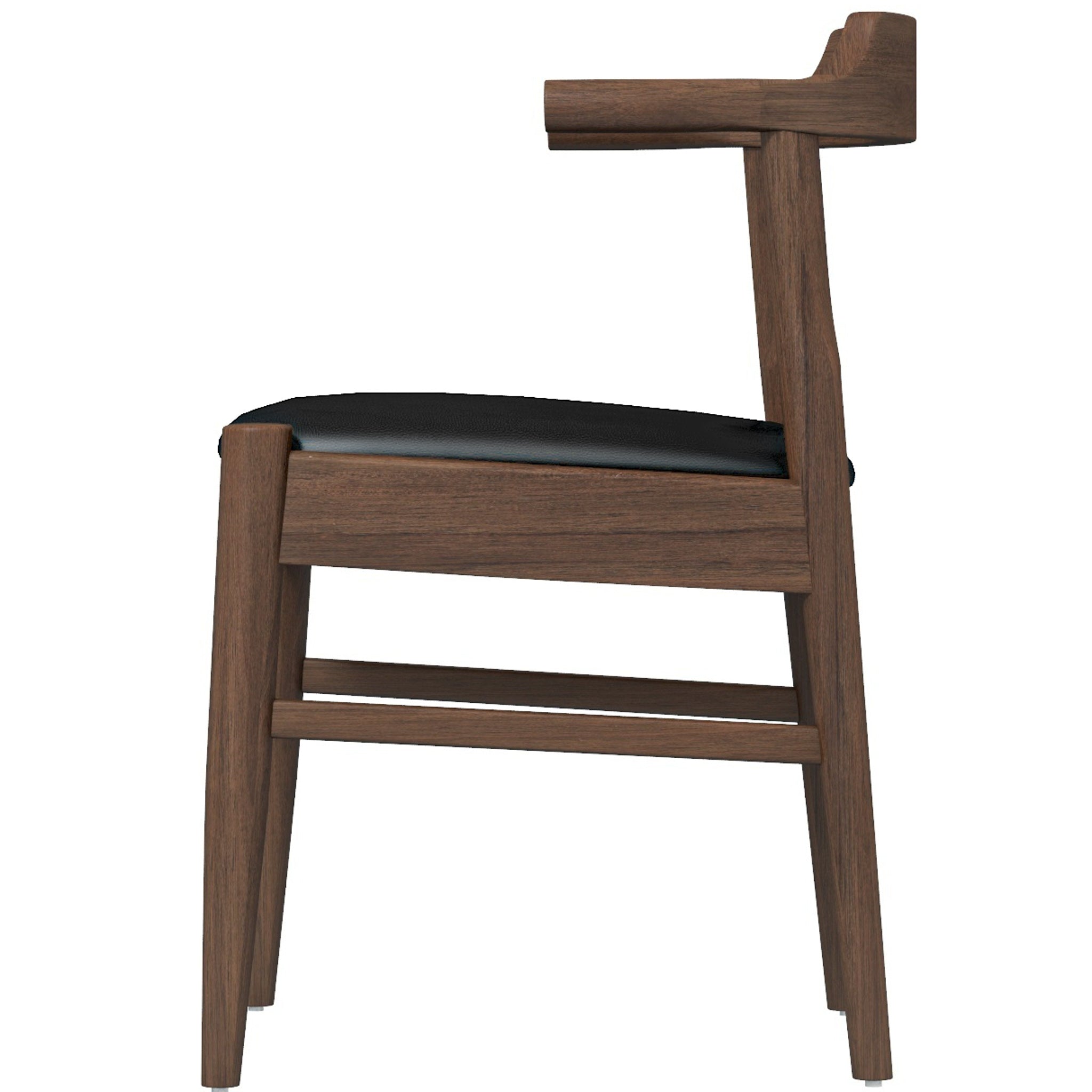 Sterling Dining Chair Black Leather Set of 2 - MidinMod