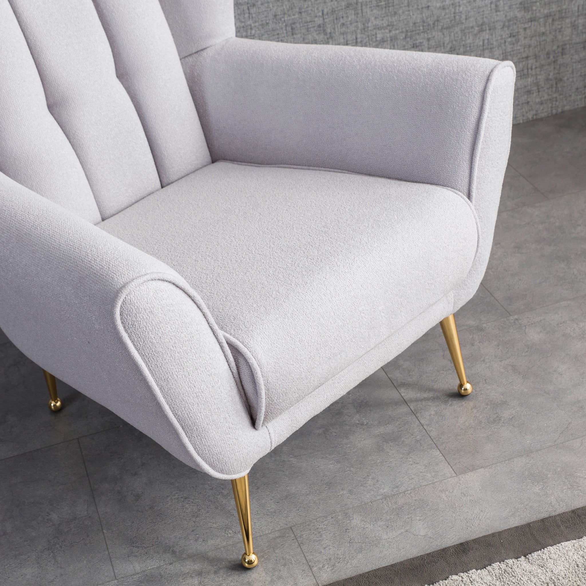 Amelia Light Grey Apartment Chair - MidinMod