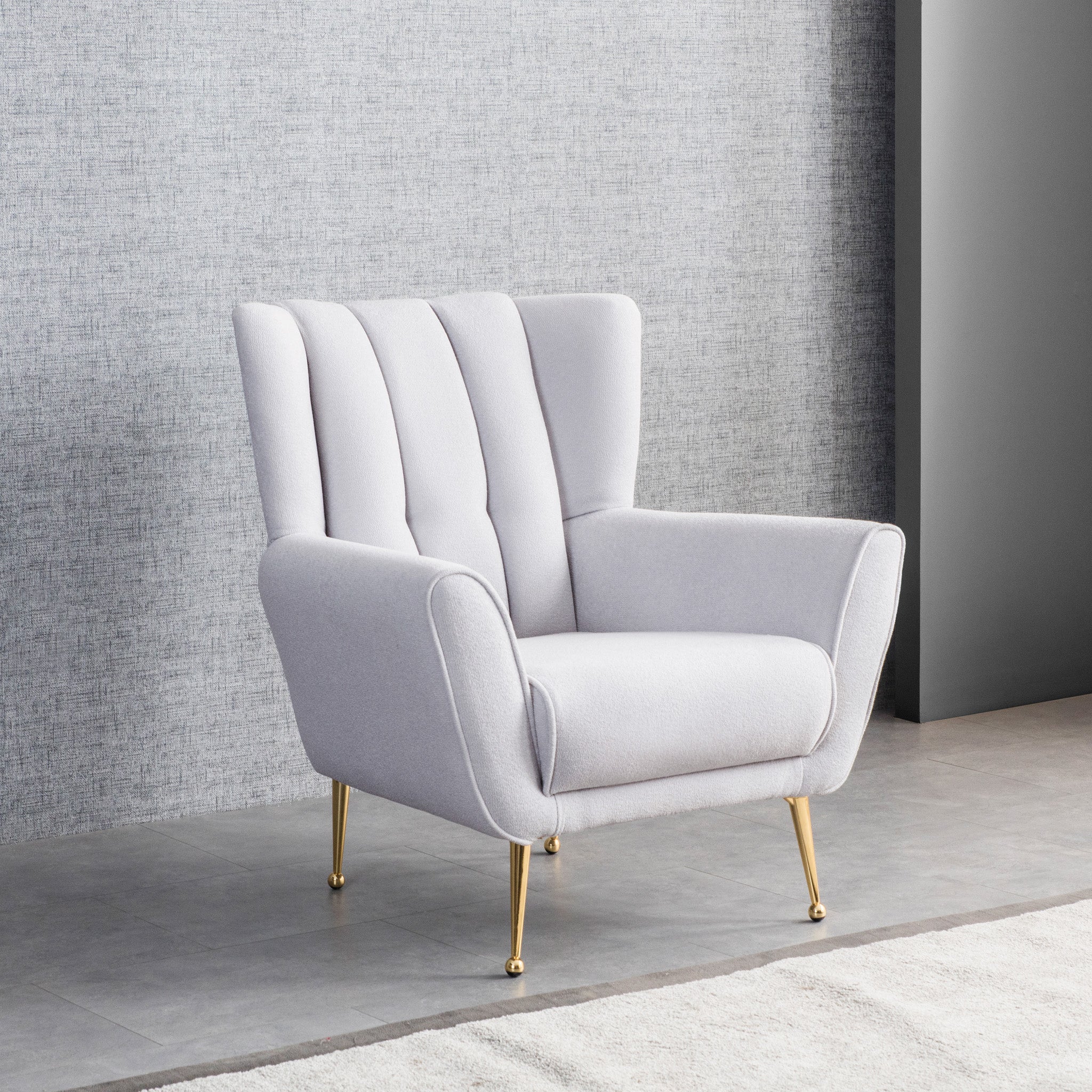 Amelia Light Grey Apartment Chair - MidinMod