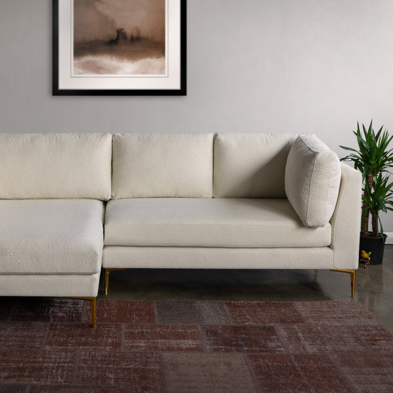 Chamberlain Beige Boucle  Left Chaise Sectional Sofa  | MidinMod | Houston TX | Best Furniture stores in Houston